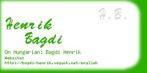 henrik bagdi business card